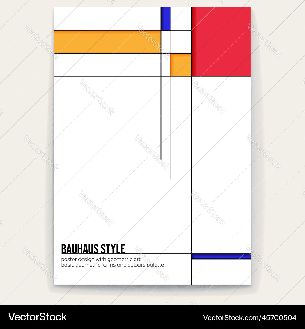 Abstract retro pattern inspired by piet mondrian vector image