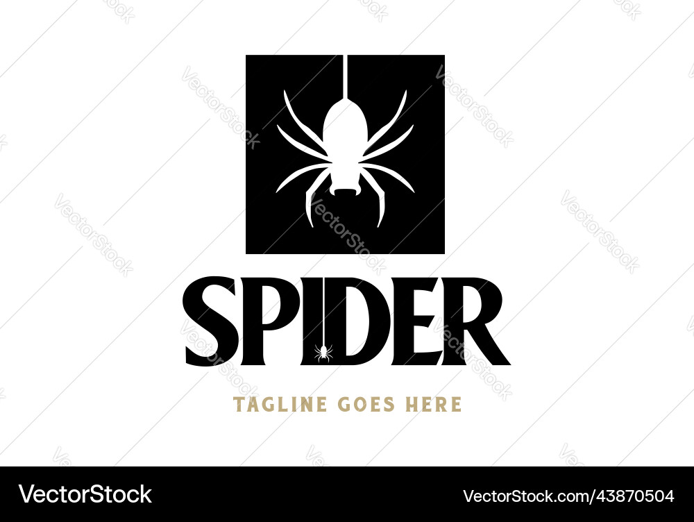 Black hanging spider widow tarantula silhouette Black hanging spider widow tarantula silhouette vector image