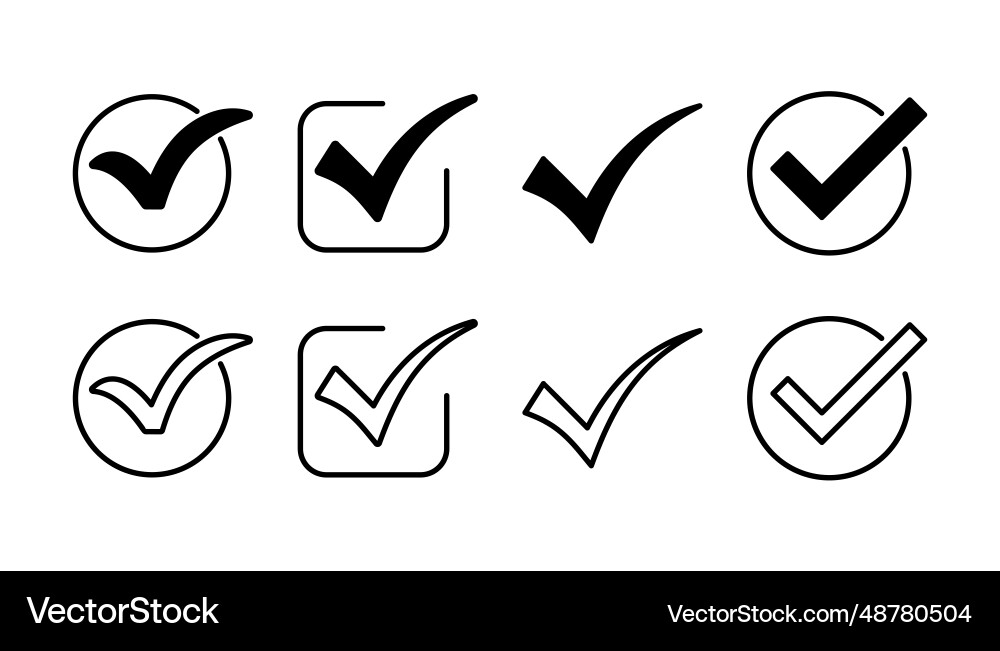 Check icon mark list button Check icon mark list button vector image