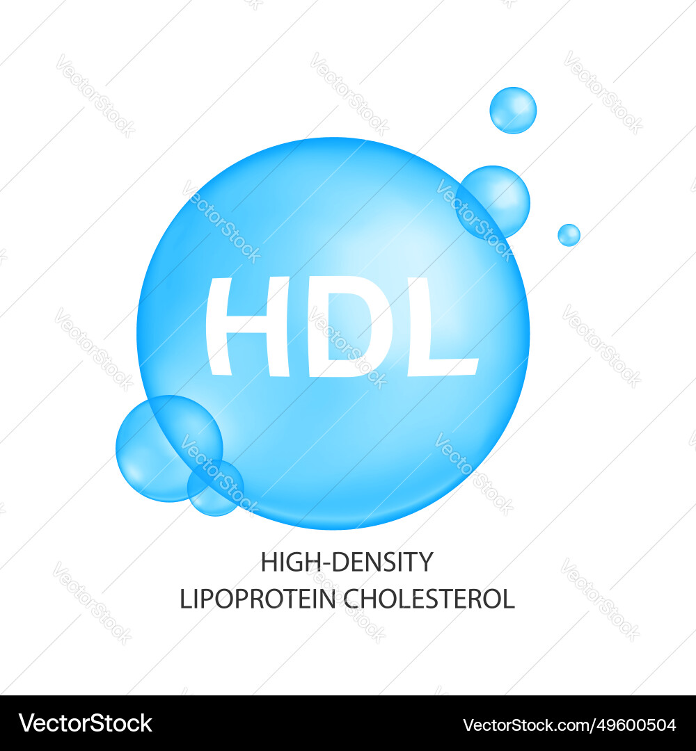 Cholesterol hdl type good cholesterin concept Cholesterol hdl type good cholesterin concept vector image