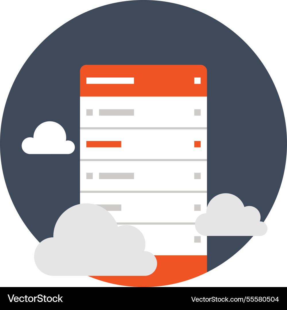 Cloud computing flat web icon vector image