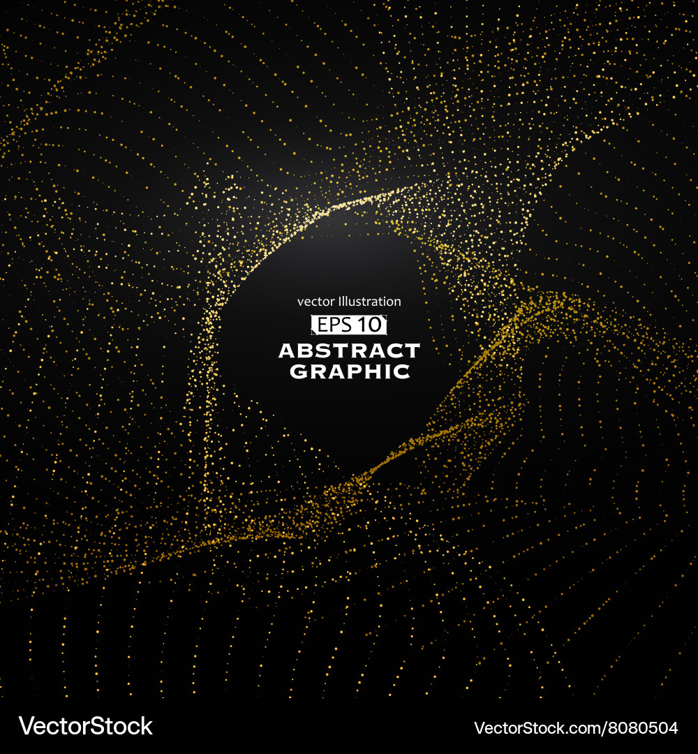 Dot pattern composed of mesh golden abstract Vector Image