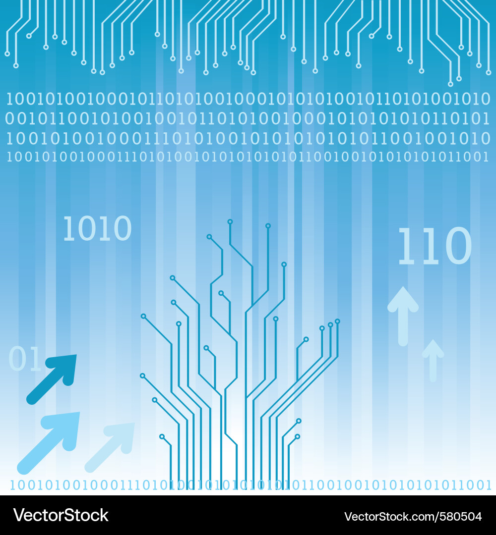 Electronic Circuit Board Pattern vector image