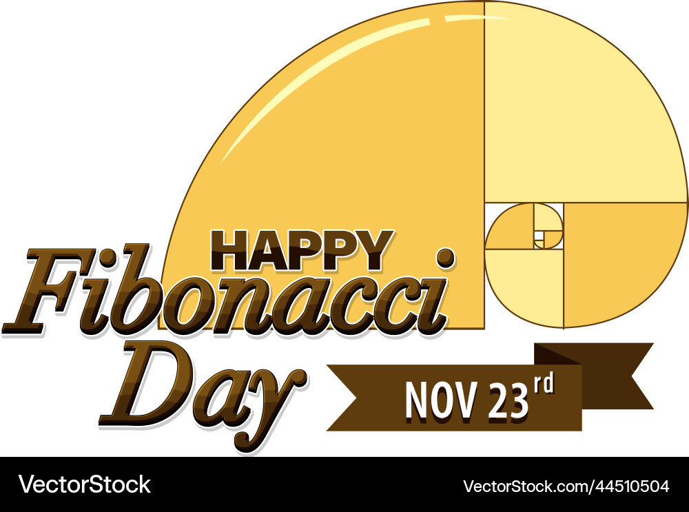 Fibonacci day poster design Fibonacci day poster design vector image