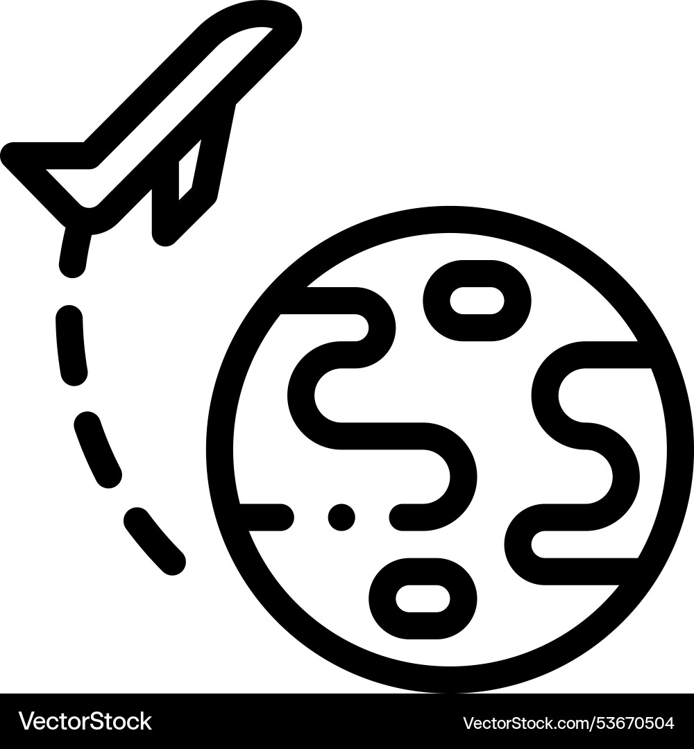 Flight icon thin linear style design isolated Flight icon thin linear style design isolated vector image