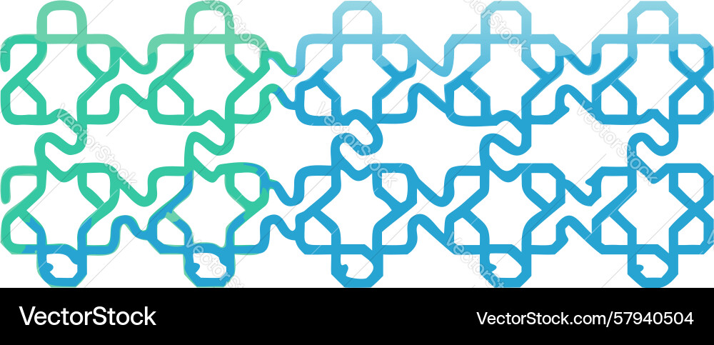 Interlocking Gear Abstract Pattern Vector Image