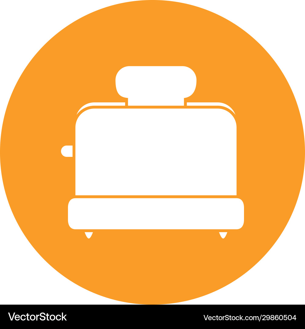 Isolated toaster appliance block style icon Vector Image