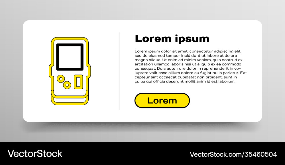 Line portable tetris electronic game icon isolated Vector Image