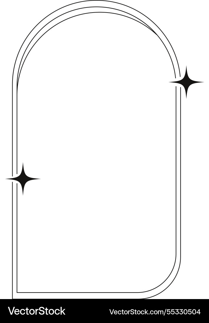 Monochrome frame linear border Vector Image