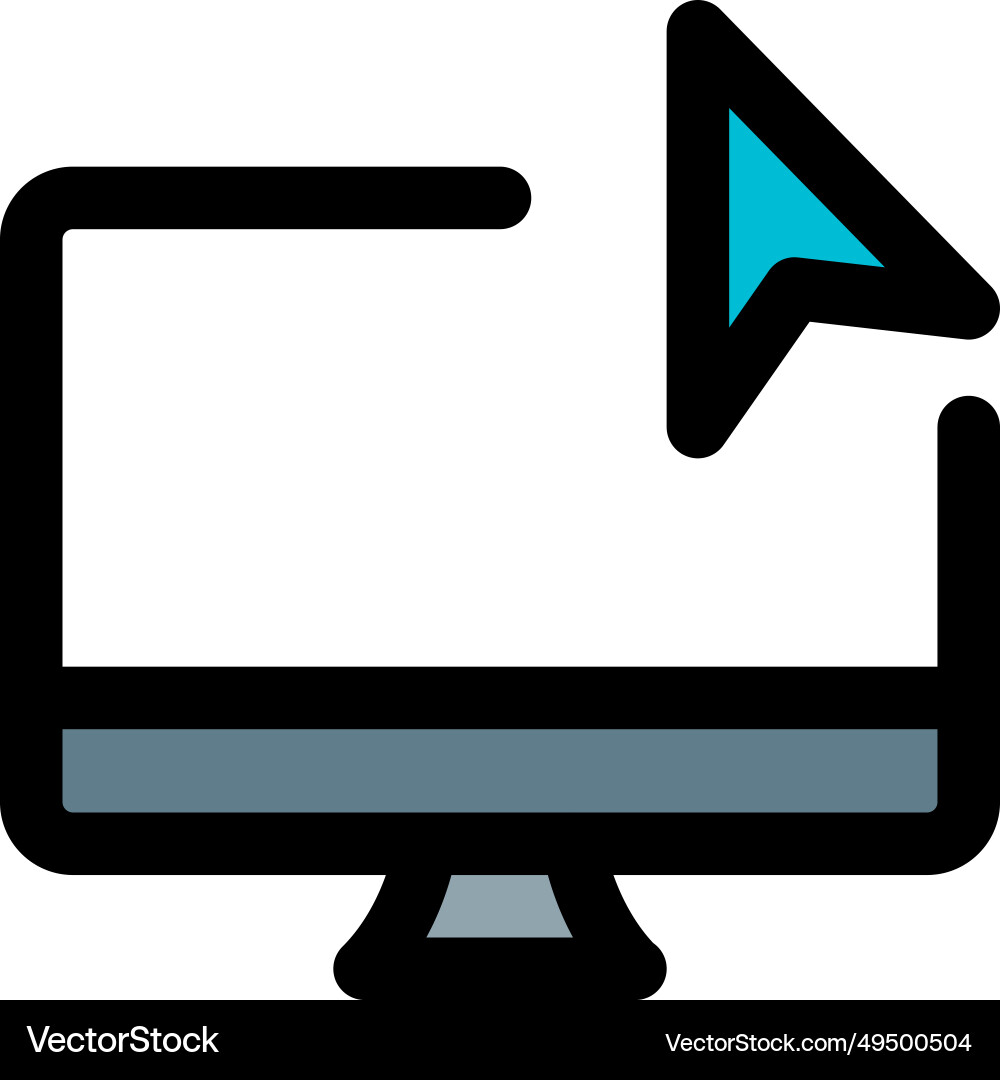 On-screen pointer controlled by desktop input vector image