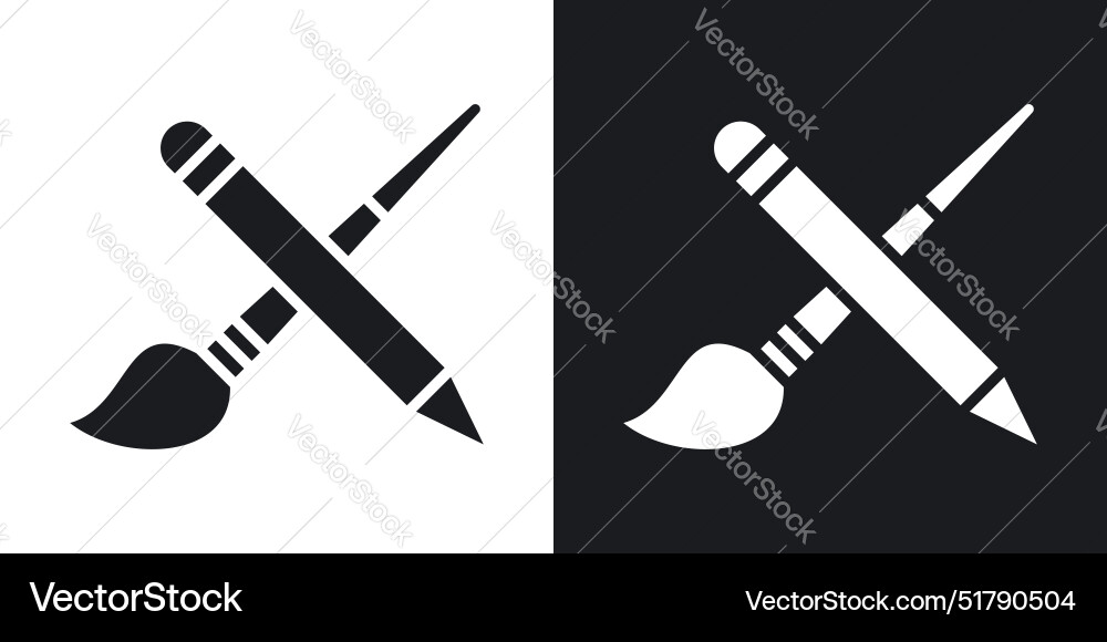Pencil paintbrush icon Royalty Free Vector Image