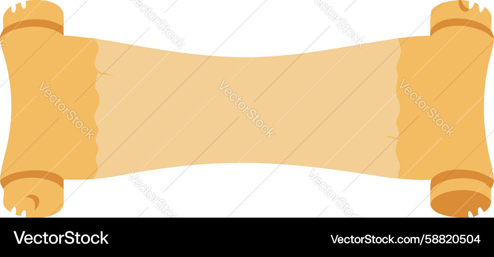 Rustic Scroll Banner - Parchment Texture Vector Image