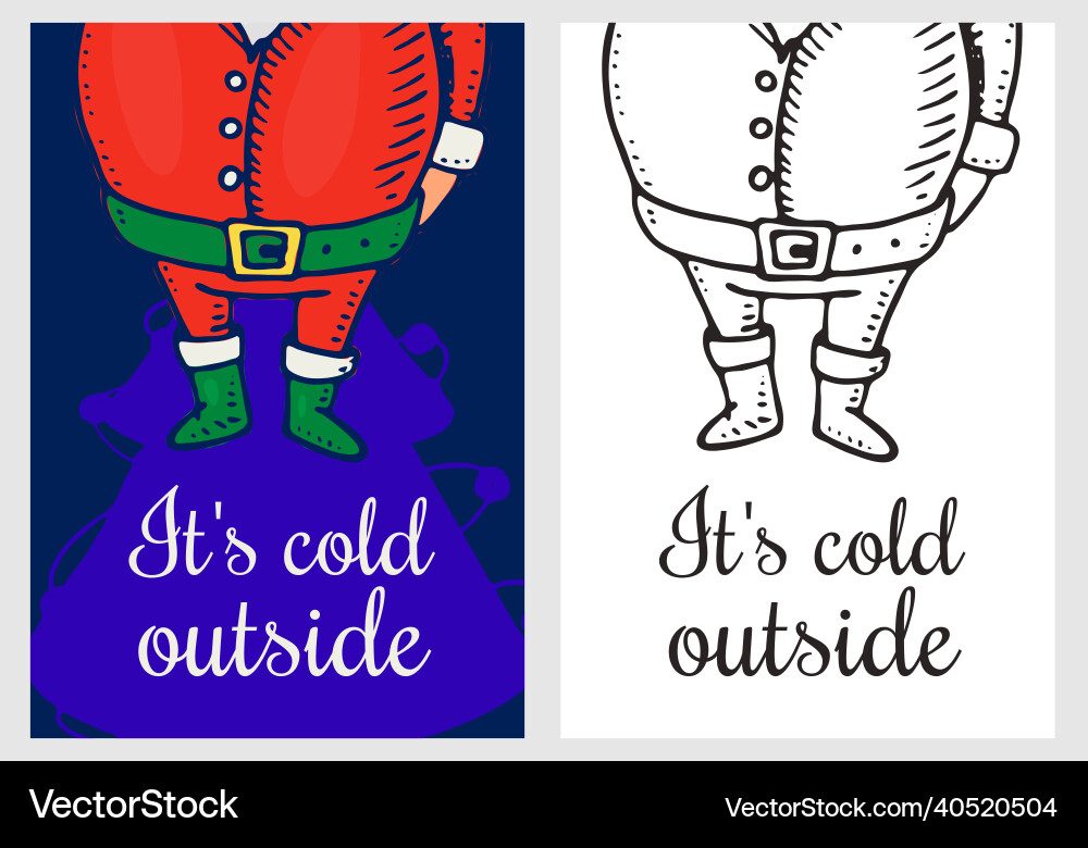 Santa claus feet merry christmas banner new year Santa claus feet merry christmas banner new year vector image