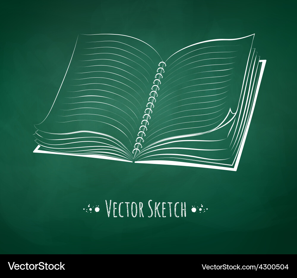 School Notebook Sketch Vector Image