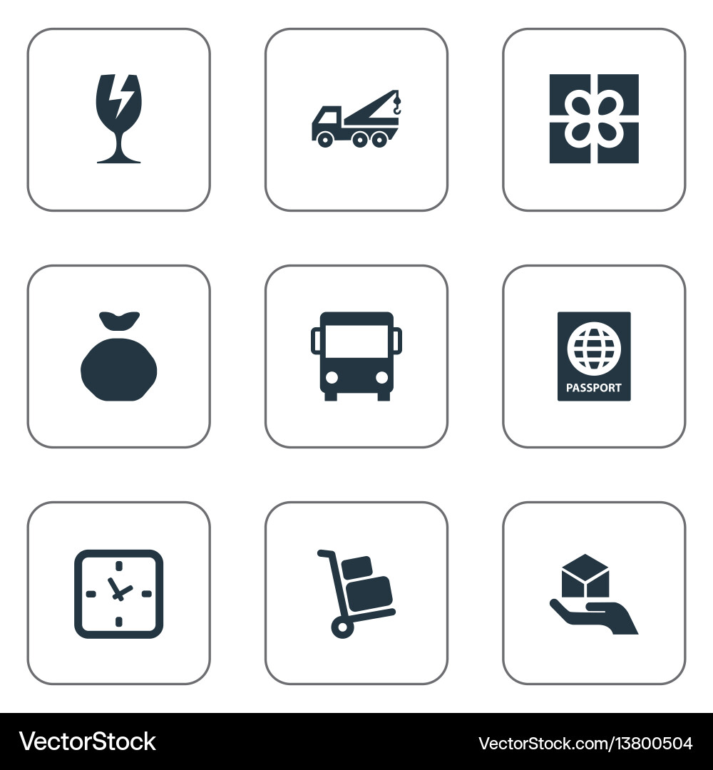 Set of simple handing icons Set of simple handing icons vector image