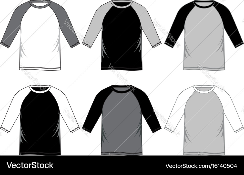 T-Shirt Template - Apparel Design Vector Image