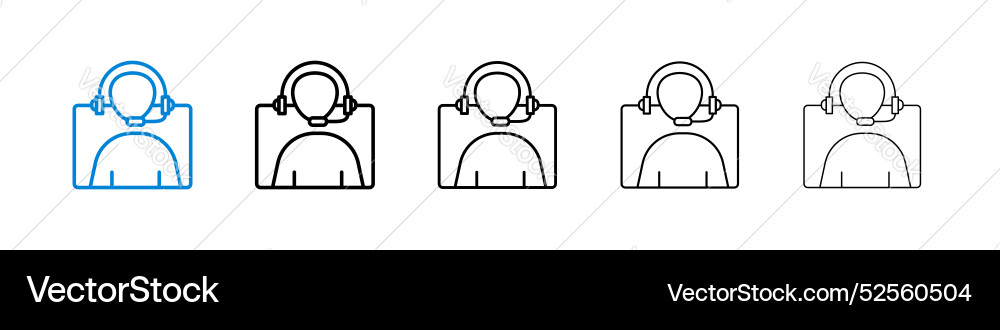 Tech support icon set on white background Vector Image