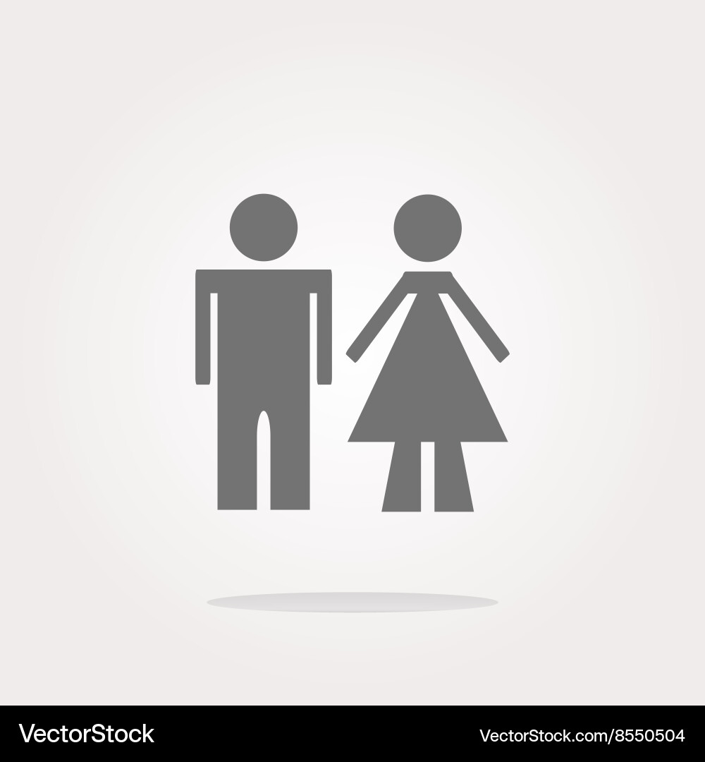 Wc icon art eps Vector Image