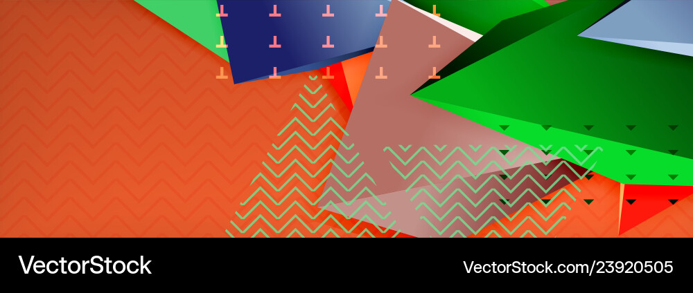 3d triangular minimal abstract background Vector Image