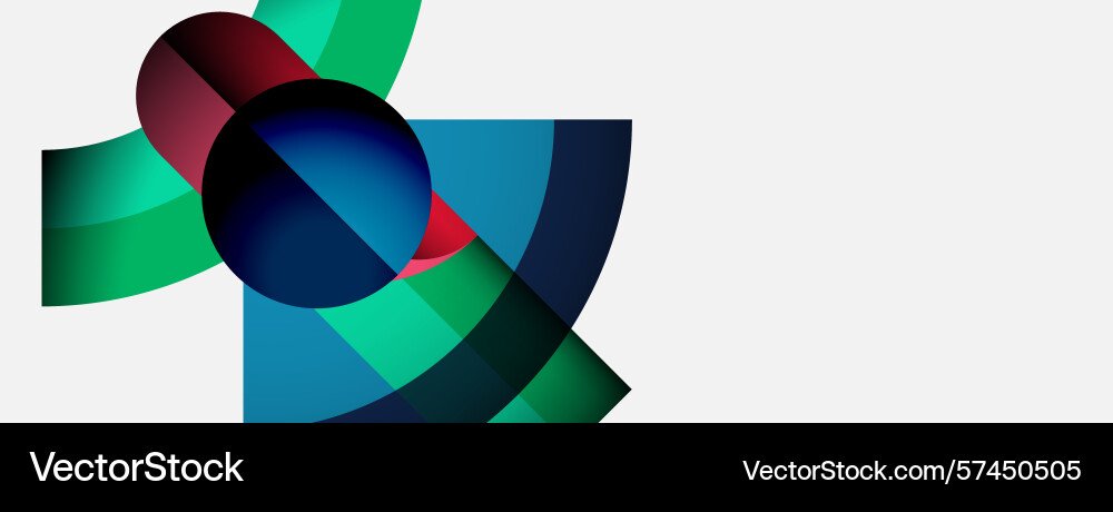Abstract shapes overlap creating vibrant color Abstract shapes overlap creating vibrant color Vector Image