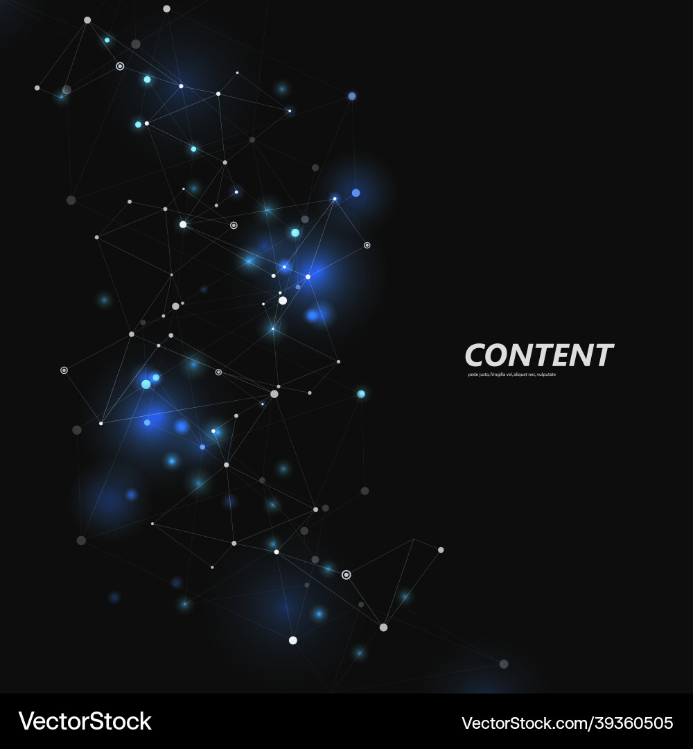 Abstract triangle structure network design Vector Image