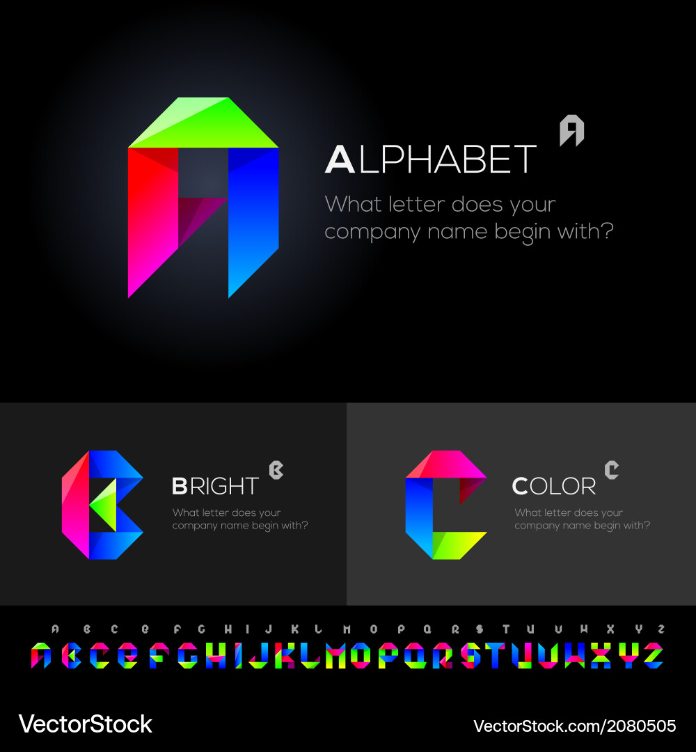 Alphabet set use as design elements Vector Image