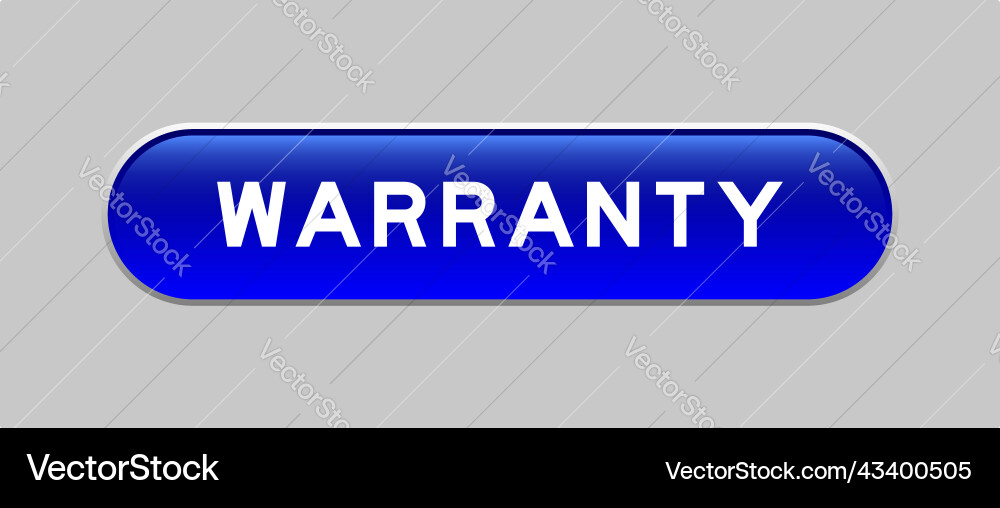 Blue color capsule shape button with word Blue color capsule shape button with word vector image