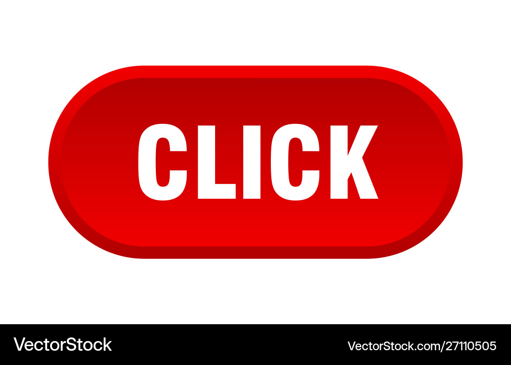 Click button rounded red sign vector image