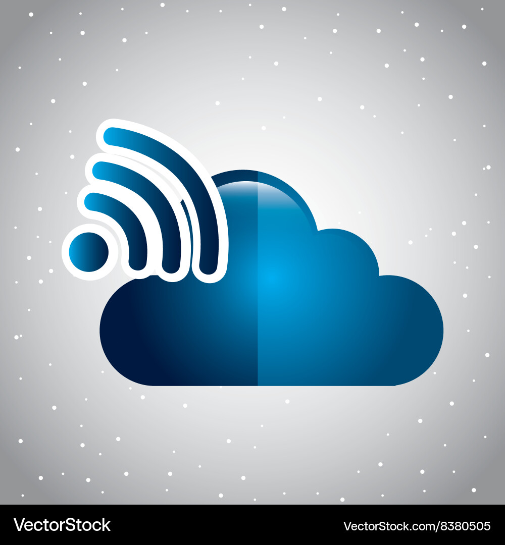 Cloud computing design vector image