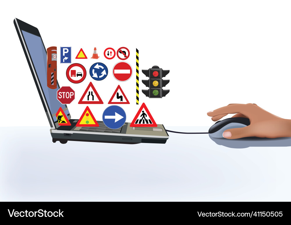 Connection computer studio highway code Connection computer studio highway code Vector Image