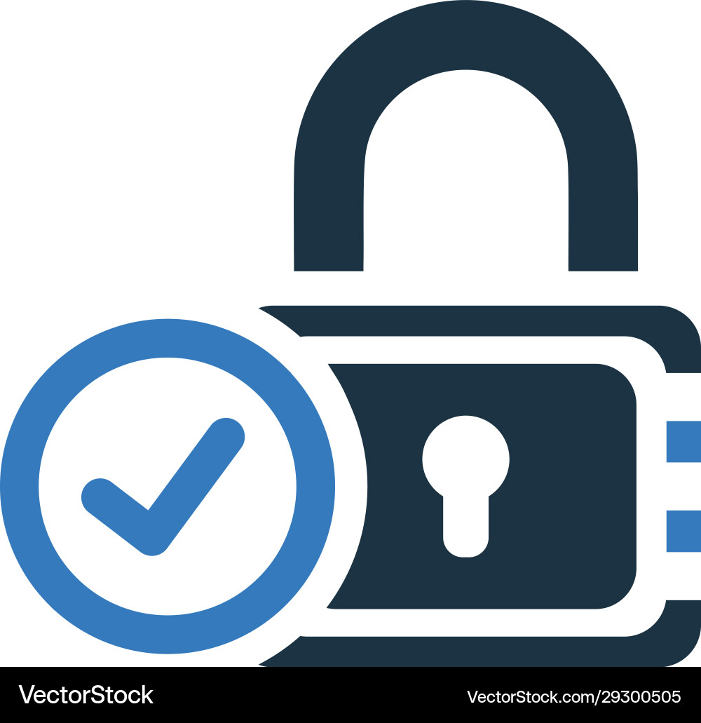 Data privacy icon secure file vector image