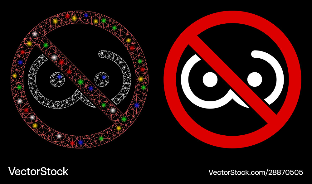Flare mesh network no open breast icon with Vector Image