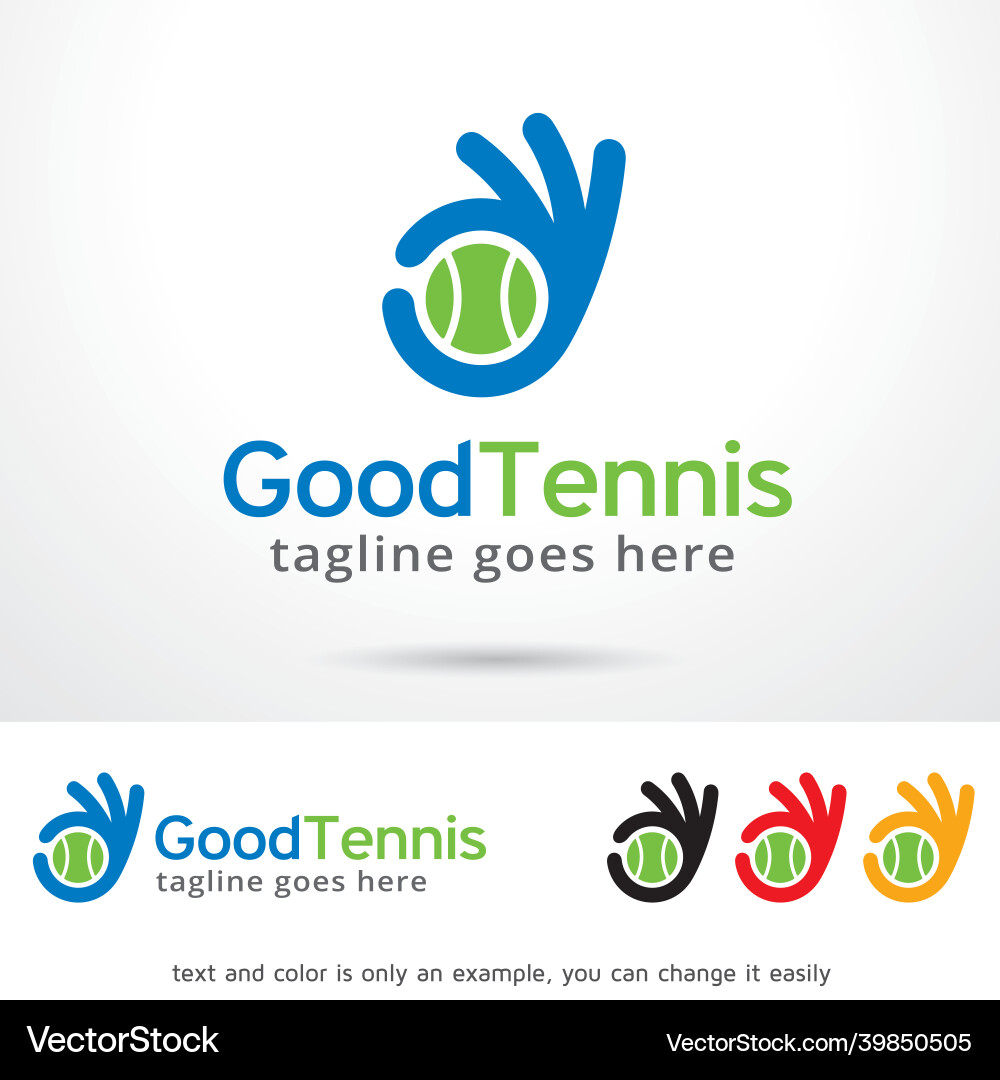 Gutes Tennis Logo Vorlage Design Gutes Tennis Logo Vorlage Design vektorbild