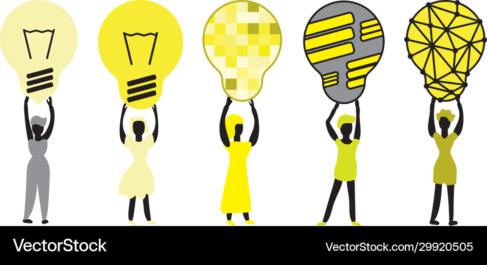 Light bulb design icon lightbulb idea element Vector Image