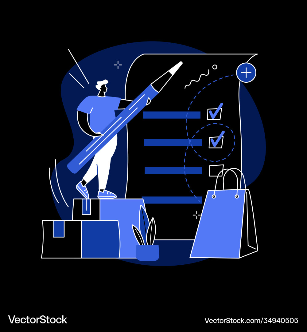 My orders list abstract concept My orders list abstract concept vector image