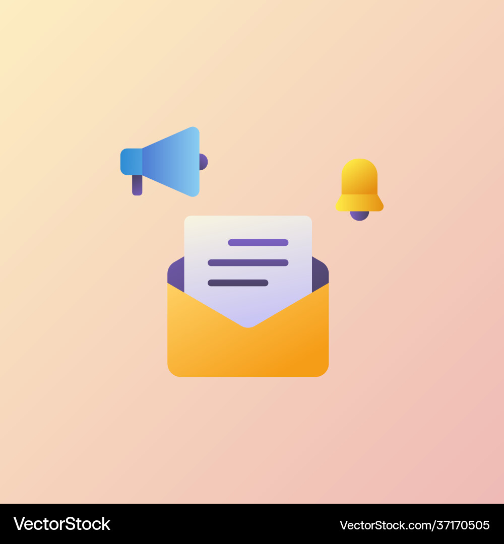 Newsletter icons collection with smooth style Newsletter icons collection with smooth style vector image