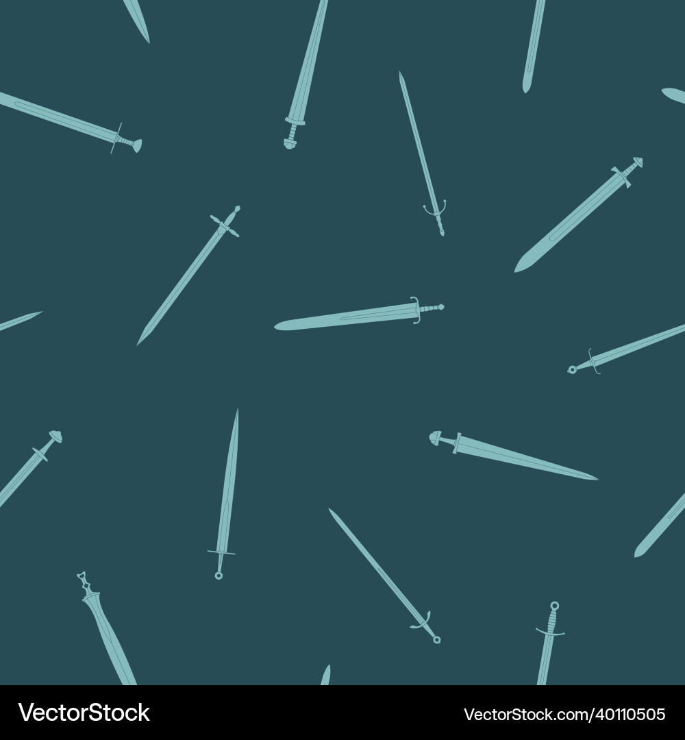 Seamless pattern with ancient swords Vector Image