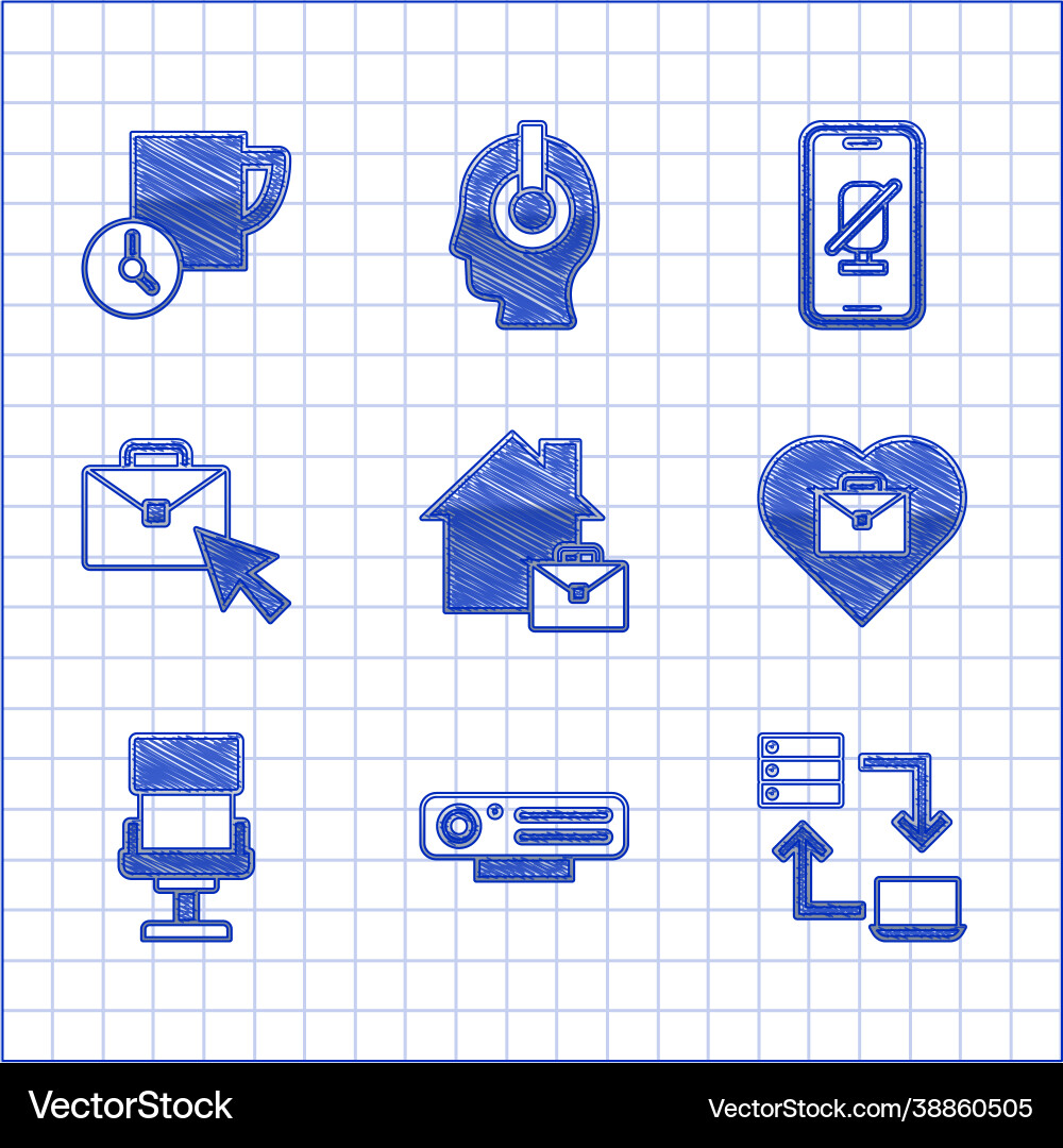 Set online working web camera heart with text vector image