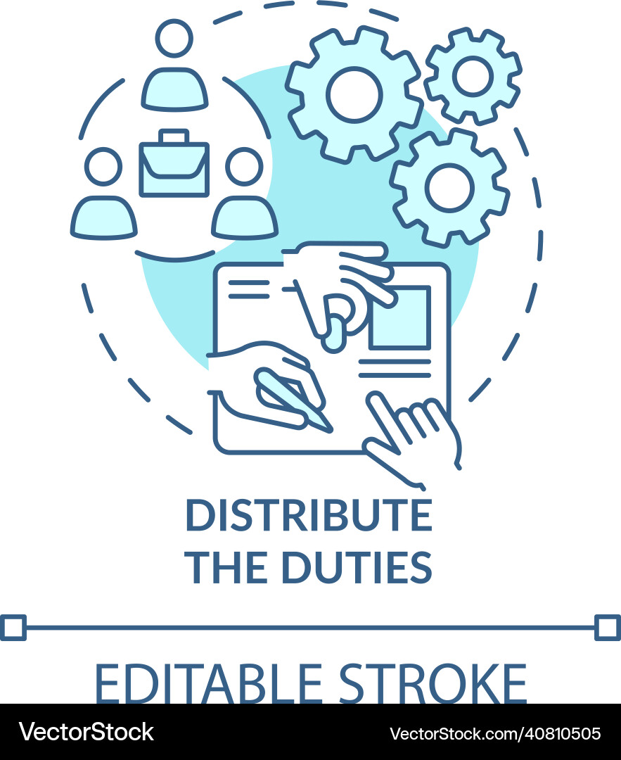 Task Allocation Turquoise Icon Vector Image