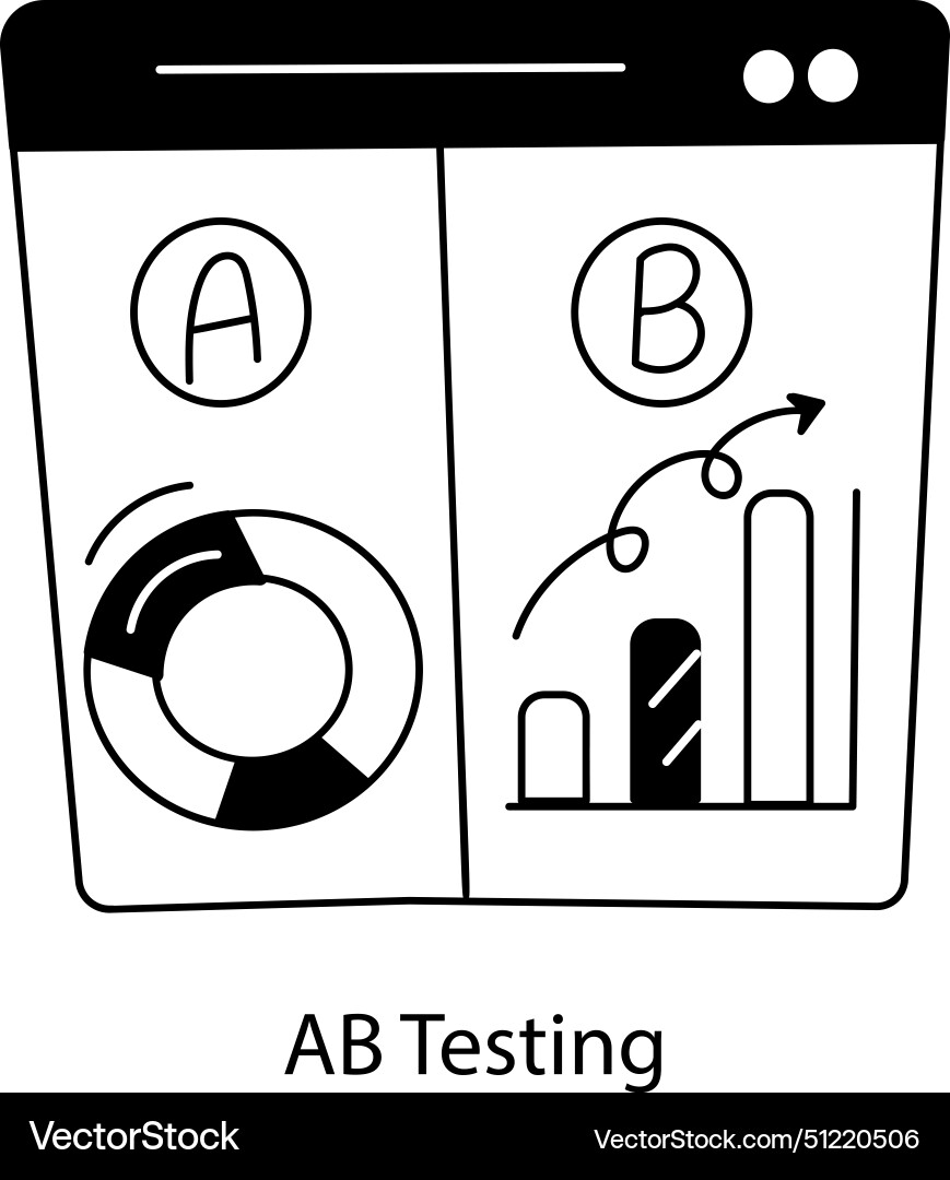 Ab testing Vector Image