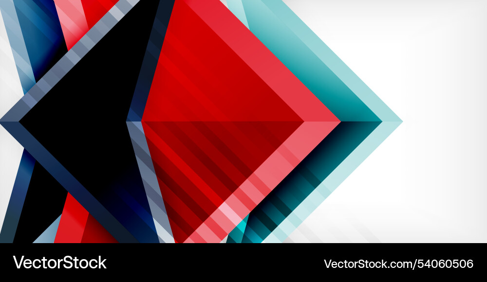 Abstract background color triangles and arrows Vector Image