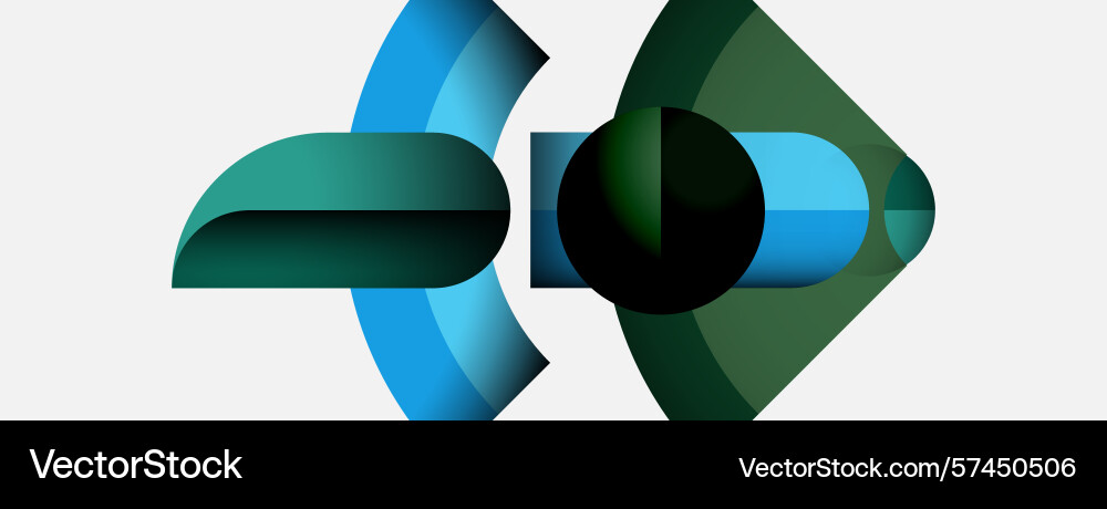 Abstract shapes overlap creating dynamic Abstract shapes overlap creating dynamic Vector Image