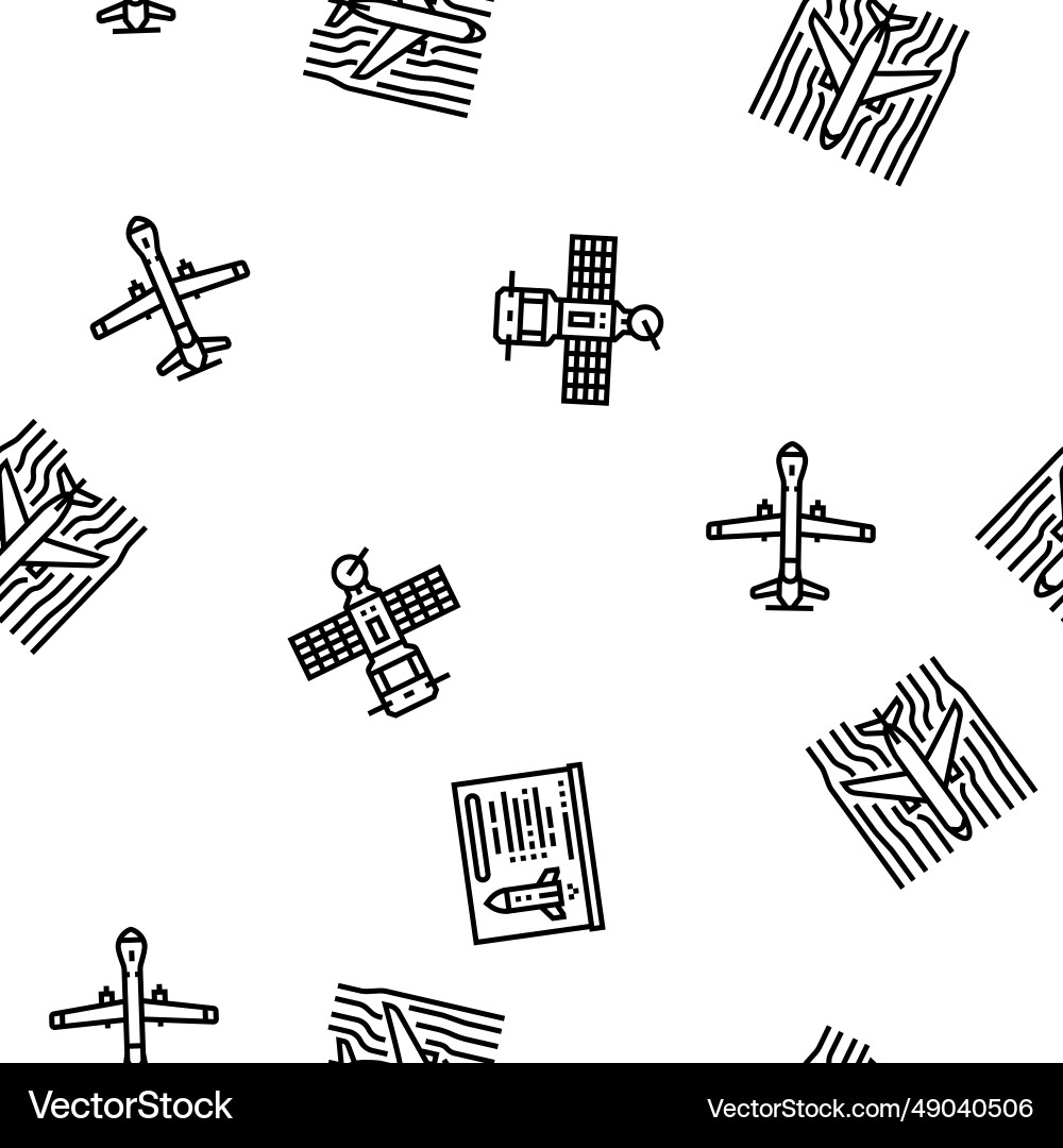 Aeronautical engineer aircraft seamless Aeronautical engineer aircraft seamless vector image