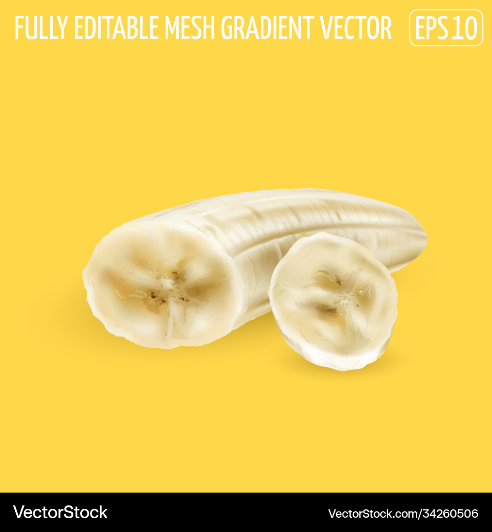 Bananenscheiben auf gelbem Hintergrund Bananenscheiben auf gelbem Hintergrund vektorbild