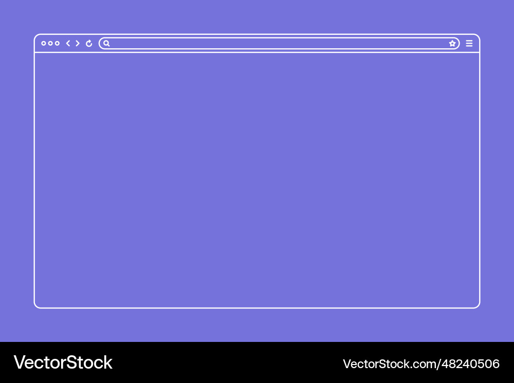 Blank web browser internet page window Blank web browser internet page window vector image