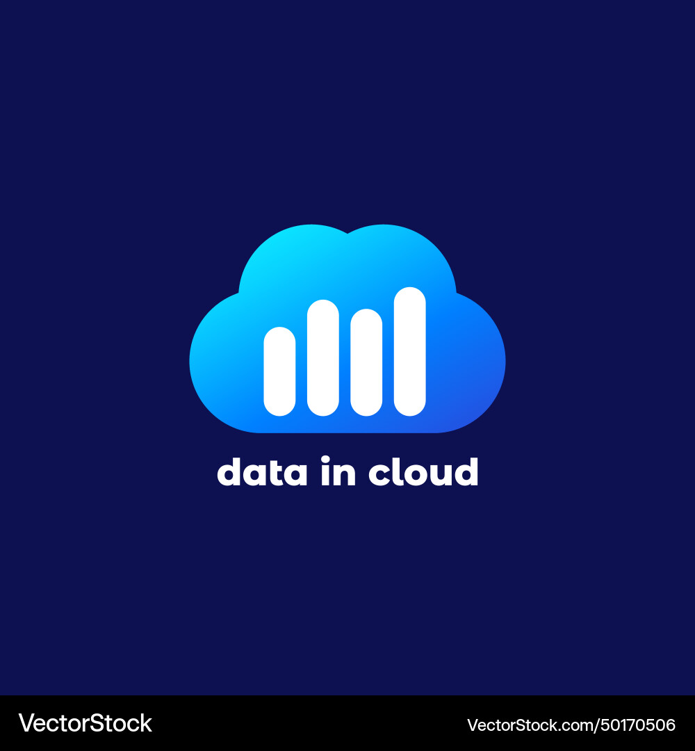 Cloud analytics icon for web and apps Vector Image