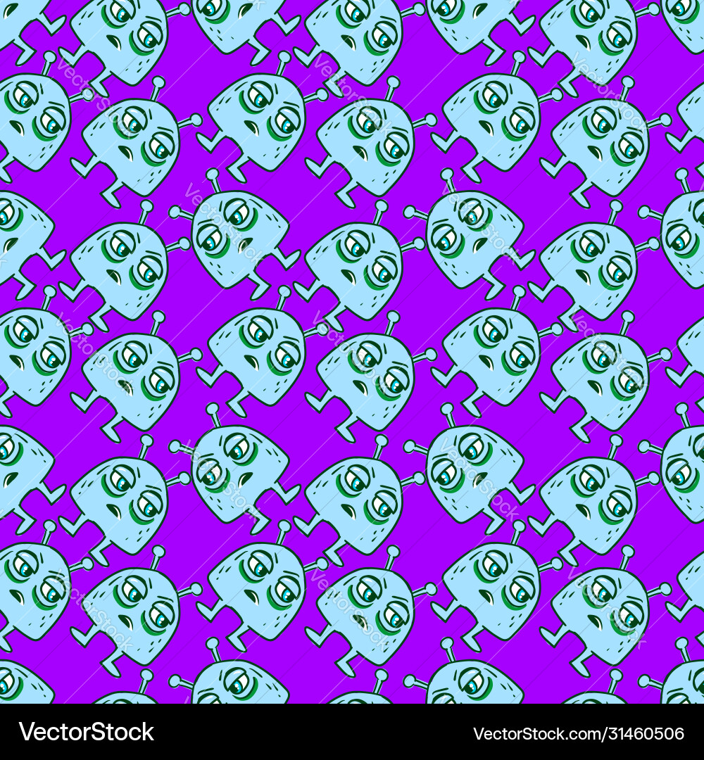 Creature pattern on white background Vector Image