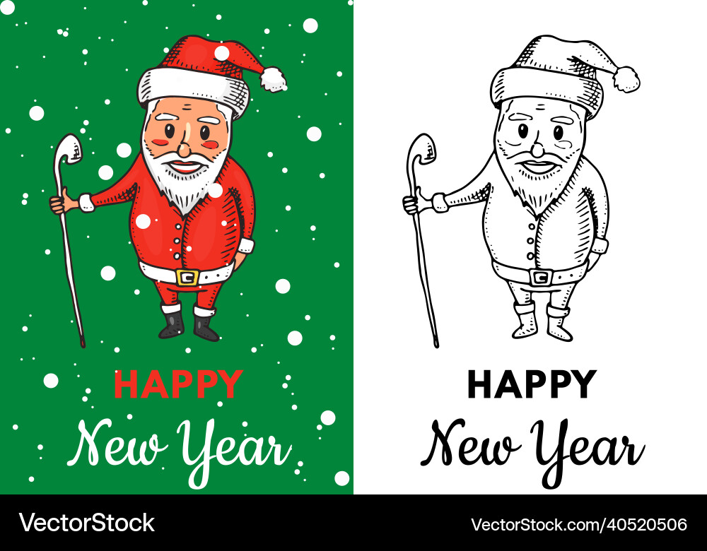 Cute santa claus merry christmas banner new year Cute santa claus merry christmas banner new year vector image