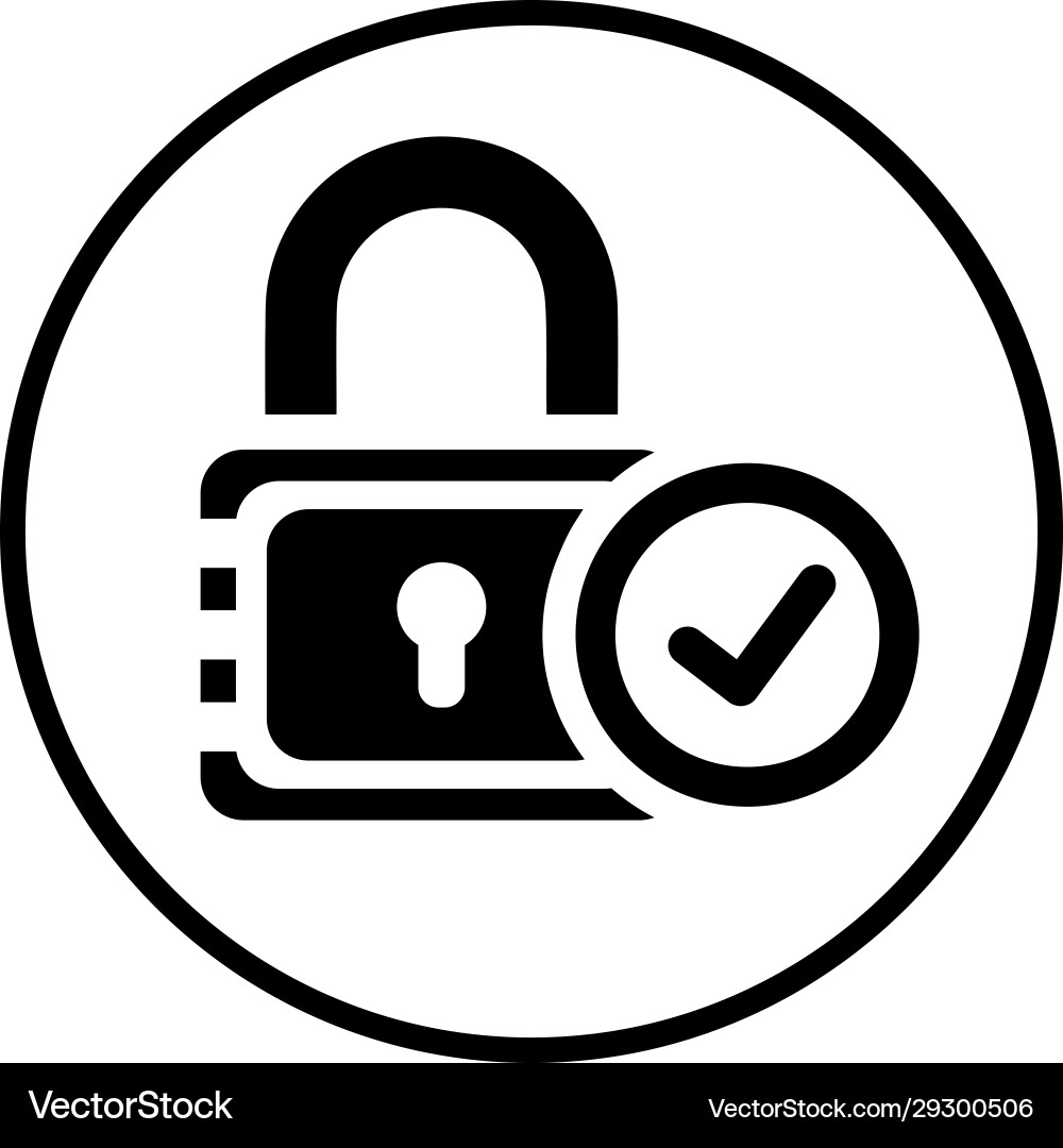 Data privacy icon secure file vector image