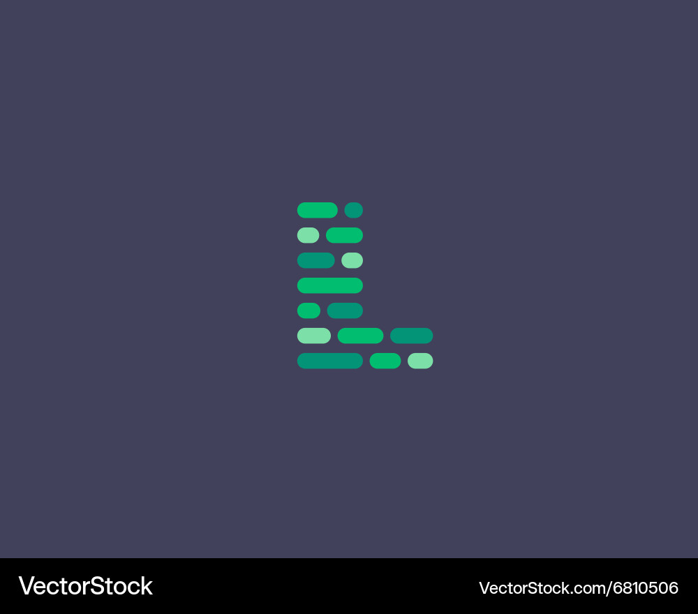 Dynamic Code L Logo - Abstract & Modern vector image